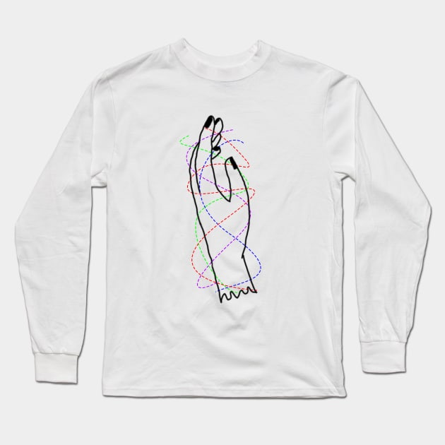 Hand Long Sleeve T-Shirt by TBK-STORE